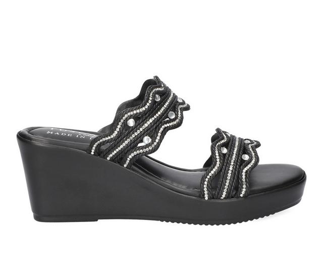 Women's Tuscany by Easy Street Selva Wedges in Black color