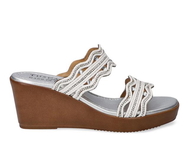 Women's Tuscany by Easy Street Selva Wedges in White color