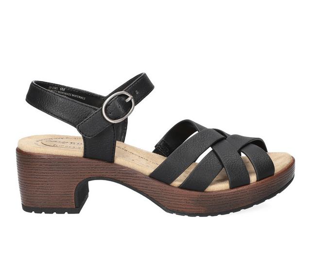 Women's Easy Works by Easy Street Miyah Dress Sandals in Black color