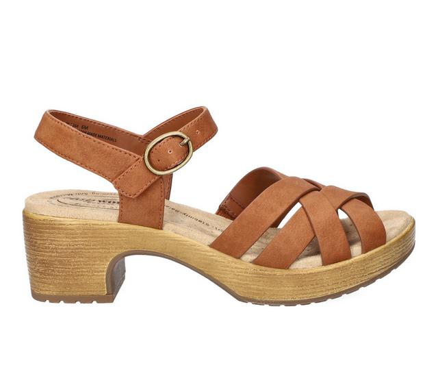 Women's Easy Works by Easy Street Miyah Dress Sandals in Tan color