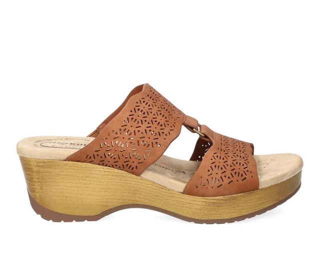 Women's Easy Works by Easy Street Rin Wedge Sandals in Tan color