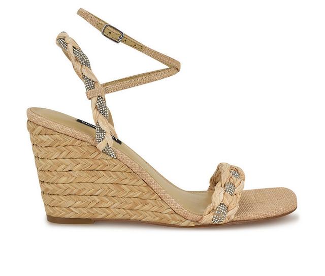 Women's Nine West Nashy Wedges in Light Natural color