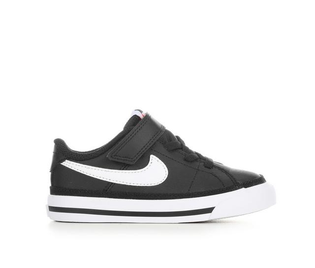 Kids' Nike Infant & Toddler Court Legacy Sneakers in Black/White color