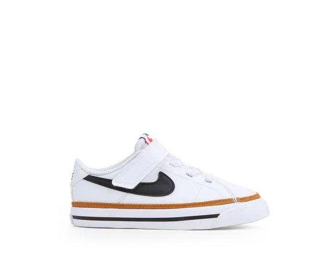 Kids' Nike Infant & Toddler Court Legacy Sneakers in White/Fir/Gum color