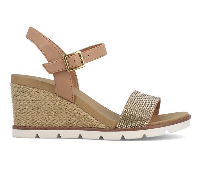 Women's Mia Amore Lonny-W Wedge Sandals in Nude color