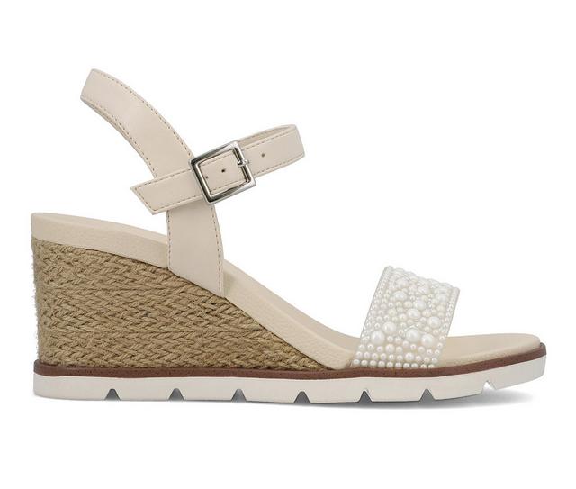 Women's Mia Amore Lonny-Pw Wedge Sandals in Bone color