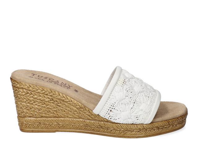 Women's Tuscany by Easy Street Ricci Wedges in White Flowers color