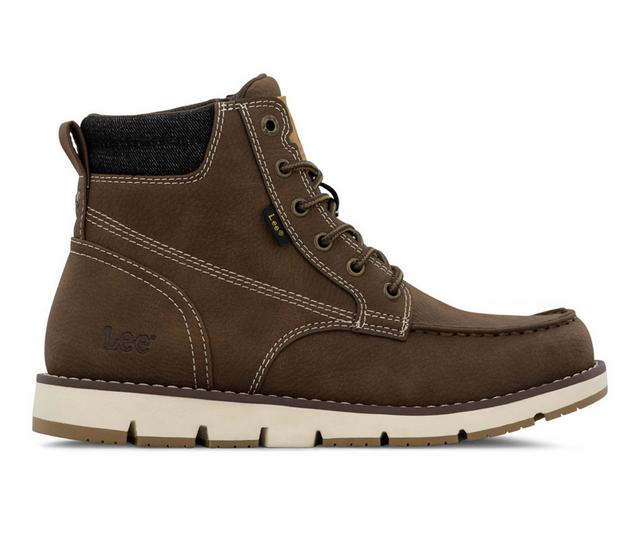 Men's Lee Footwear Waylon Boots in Cedar Wax/Blk D color