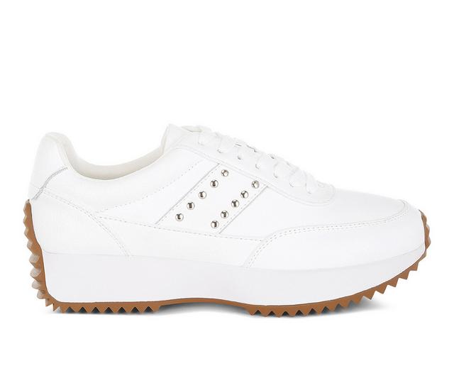 Women's Rag & Co Opazie Platform Sneakers in White color
