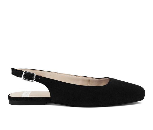 Women's Rag & Co Sozani Slingback Flats in Black color