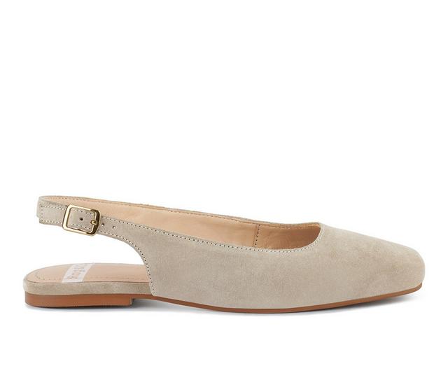 Women's Rag & Co Sozani Slingback Flats in Beige color