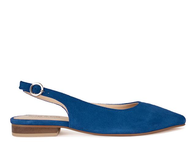 Women's Rag & Co Hocane Slingback Flats in Blue color