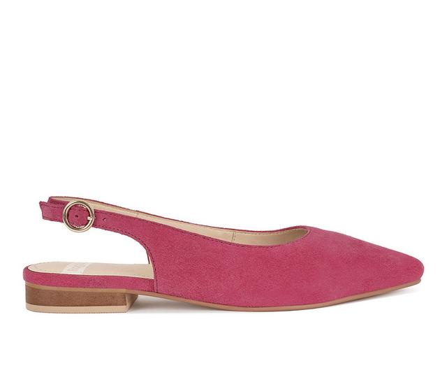Women's Rag & Co Hocane Slingback Flats in Fushia color