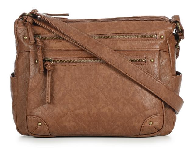 Bueno Of California Elephant Wash 2 Pocket Front Handbag in Light Brown color