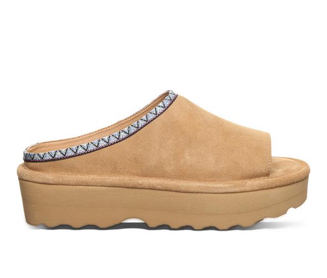 Women's Bearpaw Navigate Platform Clogs in Iced Coffee color