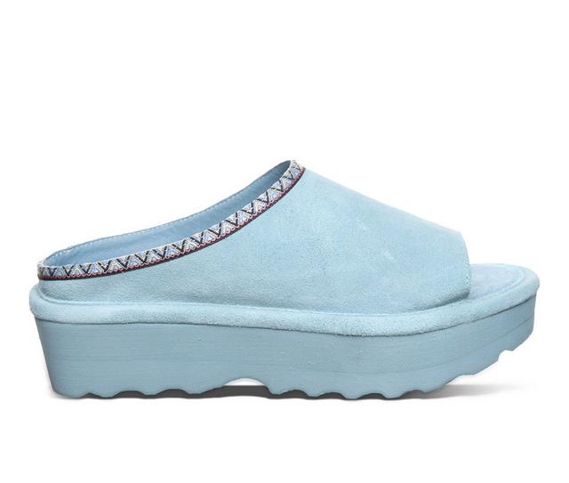 Women's Bearpaw Navigate Platform Clogs in Tourmaline Blue color