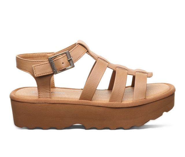 Women's Bearpaw High Seas Platform Sandals in Iced Coffee color