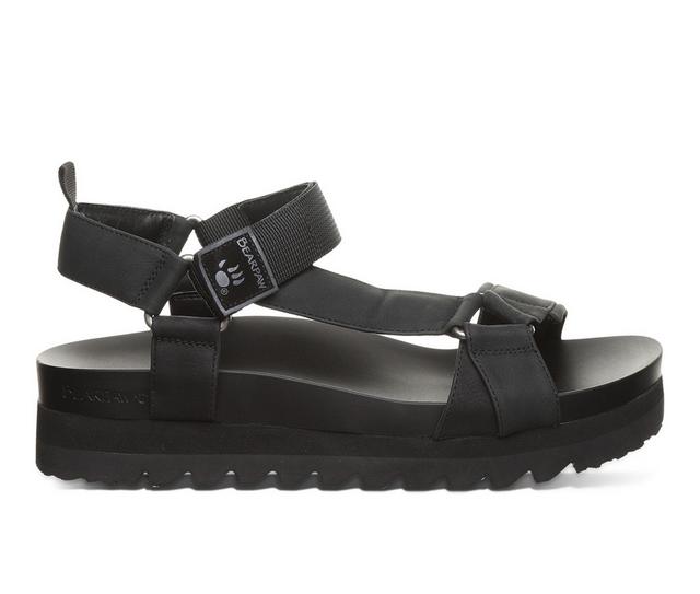 Women's Bearpaw Hydra Wedge Sandals in Black color