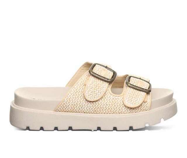 Women's Bearpaw Eternal Platform Footbed Sandals in Natural color