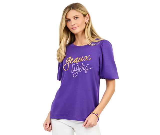 MARY SQUARE Top Tina in GEAUX TIGERS color