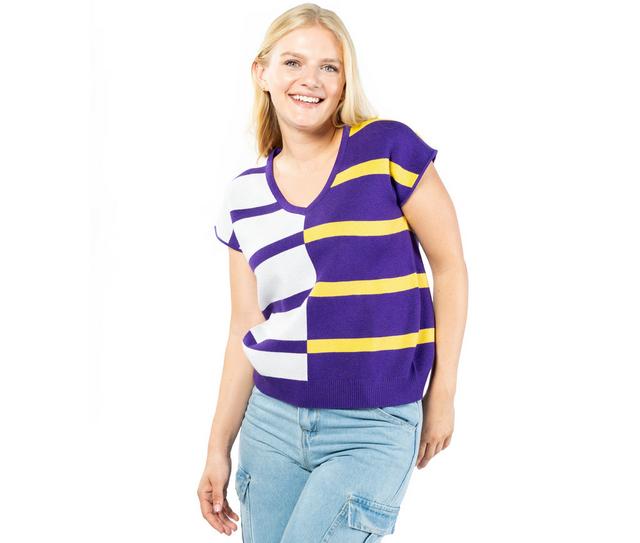 MARY SQUARE Sweater Hannah in Purple/Gold color