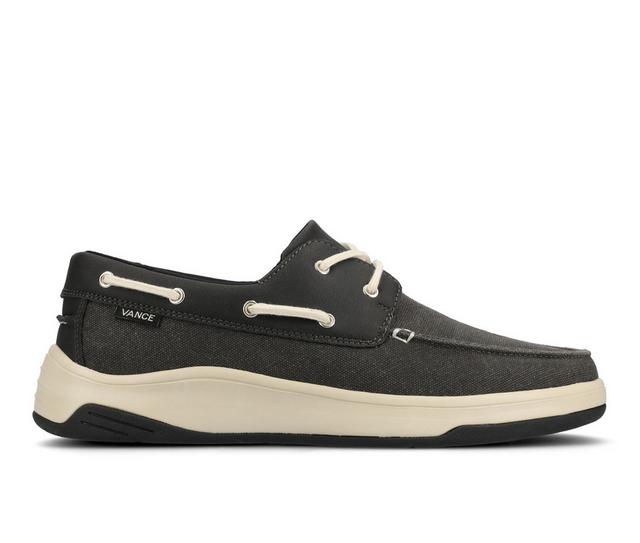 Men's Vance Co. Catamaran Boat Shoes in Black color