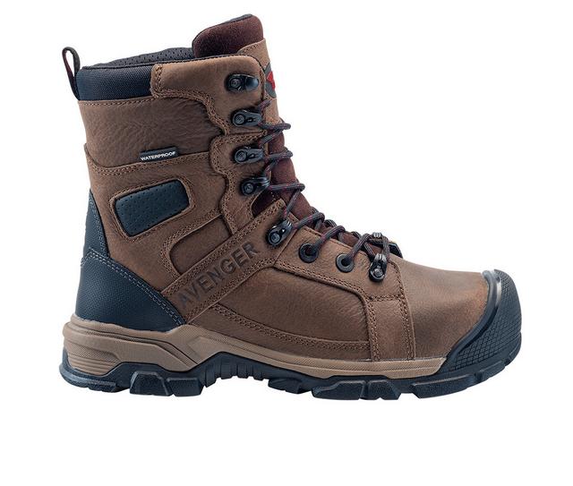 Avenger Work Boots Ripsaw 8 Inch Safety Toe Work Boots in Brown color