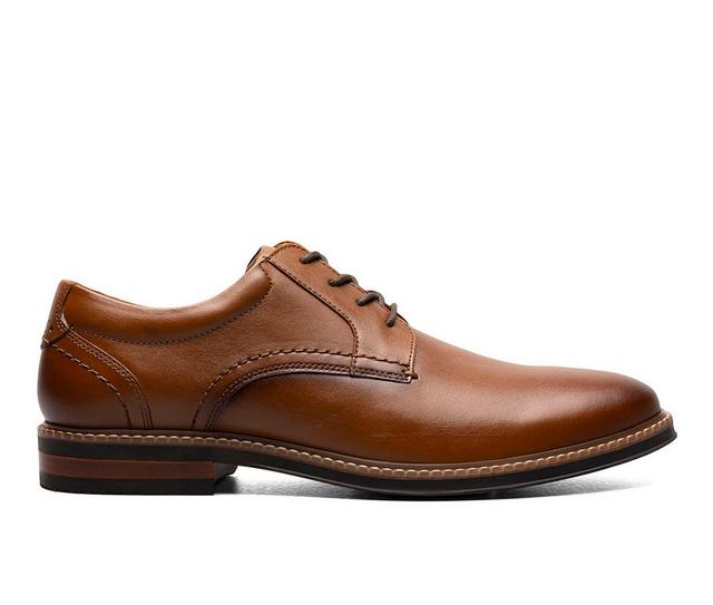 Men's Nunn Bush Calderone Plain Toe Oxford Dress Oxfords in Cognac color