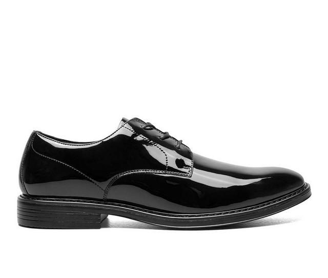 Men's Nunn Bush Centro Flex Formal Plain Toe Oxford Dress Oxfords in Black patent color