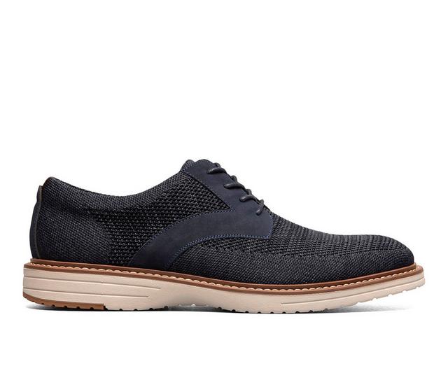 Men's Nunn Bush Griff Knit Plain Toe Oxford Casual Oxfords in Navy multi color