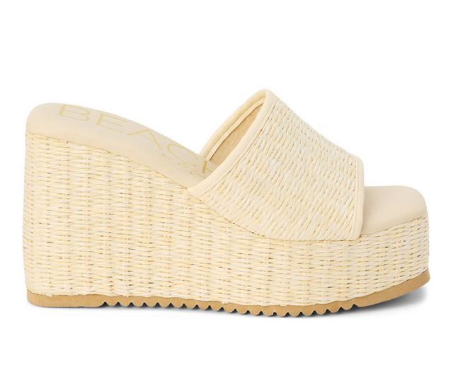 Women's Beach by Matisse Marche Wedge Sandals in Ivory color