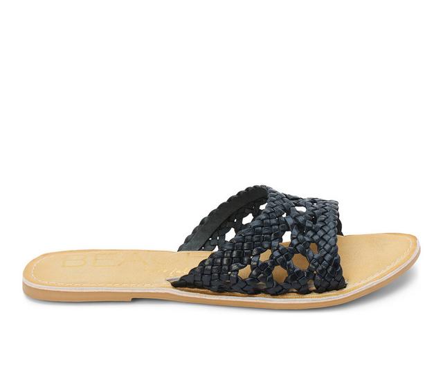 Women's Beach by Matisse Dorset Flat Sandals in Black color