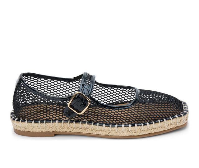 Women's Coconuts by Matisse Meg Flats in Black Mesh color