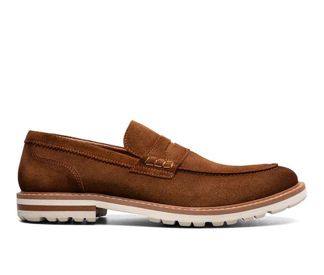 Men's Stacy Adams Hopkins Slip On Loafers in Brn Suede color