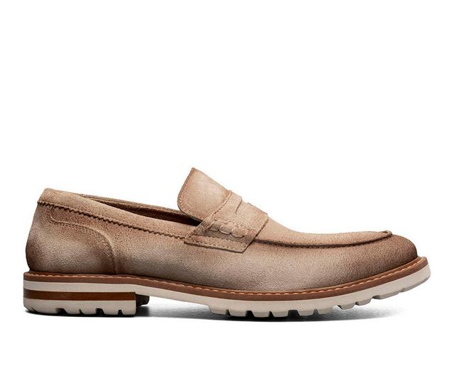 Men's Stacy Adams Hopkins Slip On Loafers in Sand color