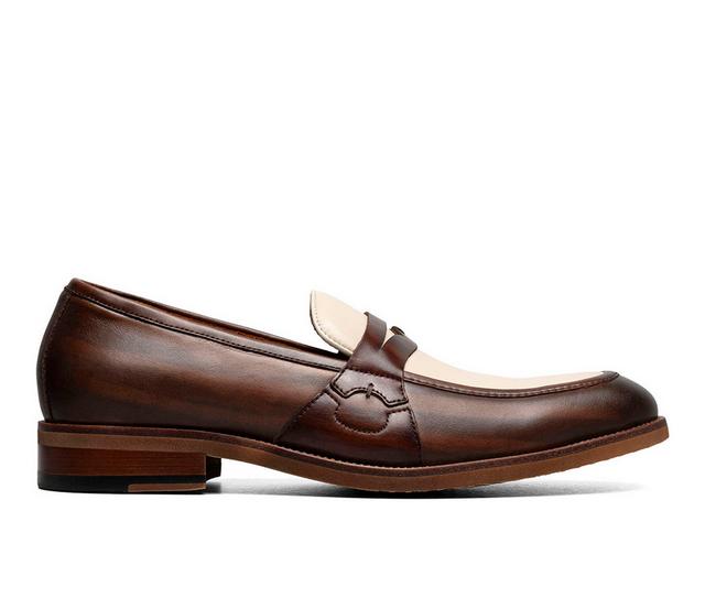 Men's Stacy Adams Prichard Penny Dress Loafers in Brown Multi color