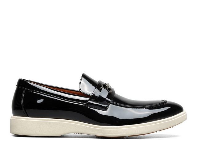 Men's Stacy Adams Slayton Slip On Loafers in Black/Patent color