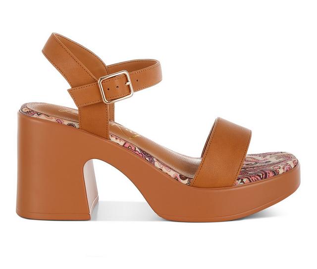 Women's London Rag Kolata Heeled Sandals in Tan color