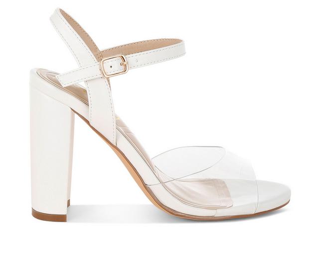 Women's London Rag Perta Heeled Sandals in White color