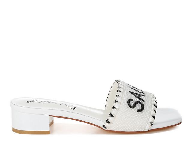 Women's London Rag Poshta Heeled Sandals in White color