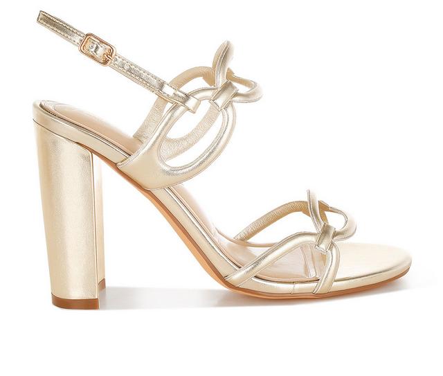 Women's London Rag Ryzah Special Occasion Heels in Gold color