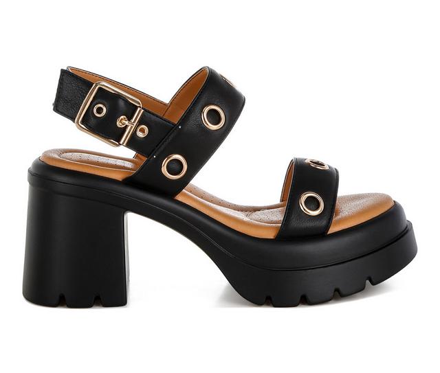 Women's London Rag Urla Heeled Sandals in Black color