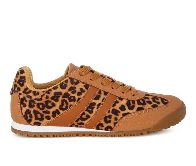 Women's London Rag Peak Burn Casual Sneakers in Leopard color