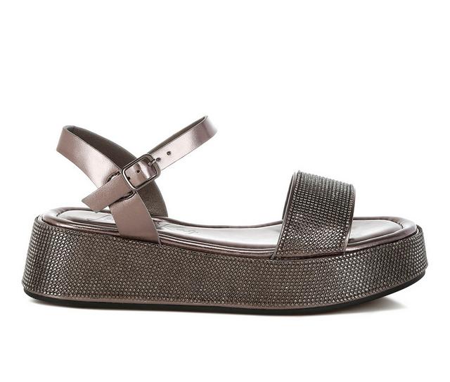 Women's London Rag NENSIS Platform Sandals in Pewter color