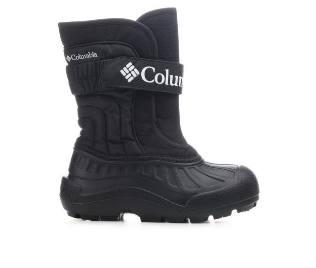 Boys' Columbia Little Kid & Big Kid Powderbug Snowlite Winter Boots in Black/White color