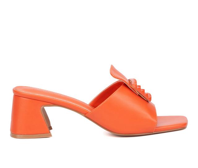 Women's Torgeis Annalise Heeled Sandals in Orange color