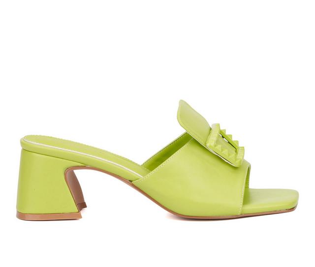 Women's Torgeis Annalise Heeled Sandals in Lime color