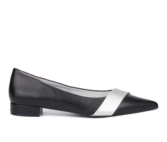 Women's Torgeis Harriet Flats in Black/Silver color
