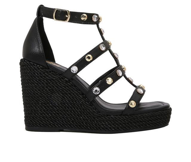 Women's Ninety Union Panda Wedges in Black color