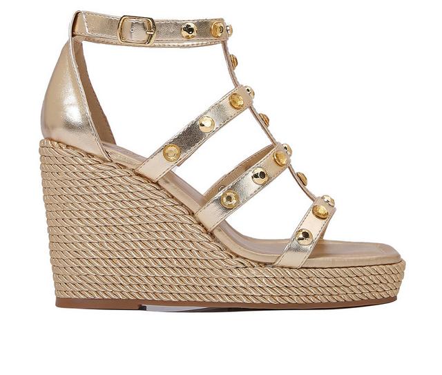 Women's Ninety Union Panda Wedges in Gold color